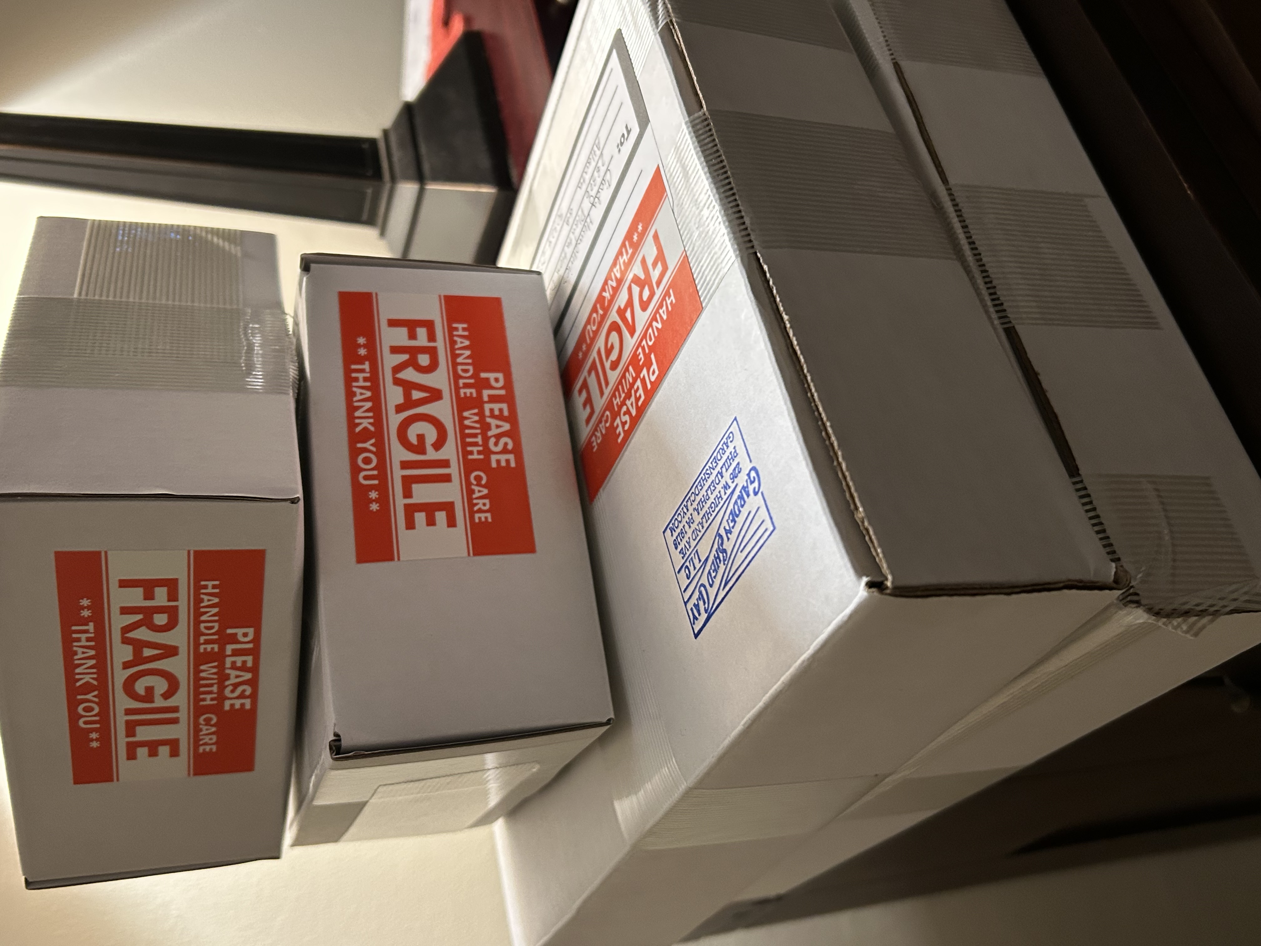 Garden Shed Clay pottery orders carefully packed in boxes and ready for shipping